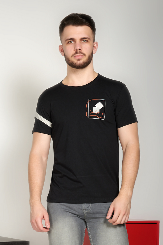 Spruce Black Short Sleeve Graphic T-shirt