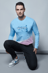 Menology Clothing - Barfi Boy Blue Tie Dye Round Neck Graphic Full Sleeve T-Shirt