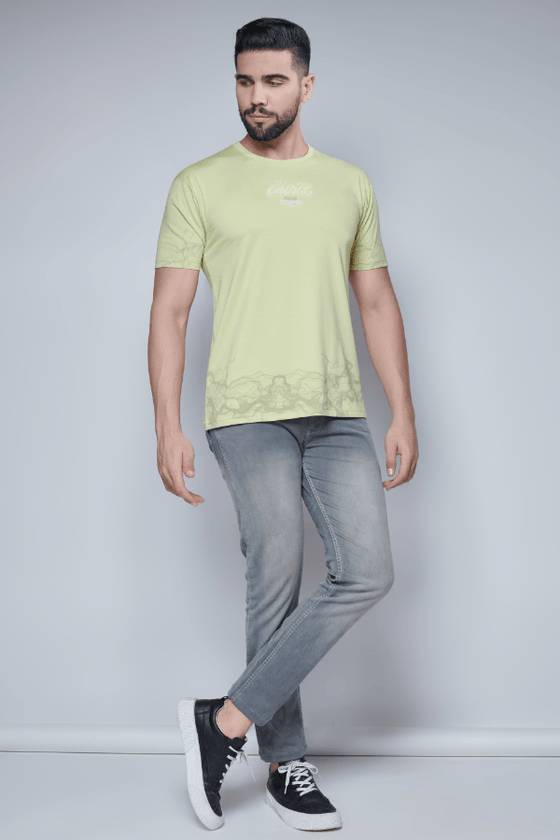 Famous Lemon Grass Half Sleeve Oversized T-Shirt