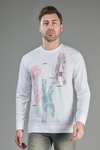 Menology Clothing - Grail Arista White Graphic Printed Full Sleeve Round Neck T-Shirt For Men's
